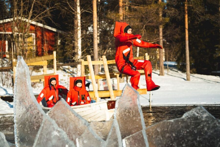 Daytime Ice Floating Rovaniemi, Frozen Lake Experience - Your 3-hour flow: pickup, suits, and time on the lake
