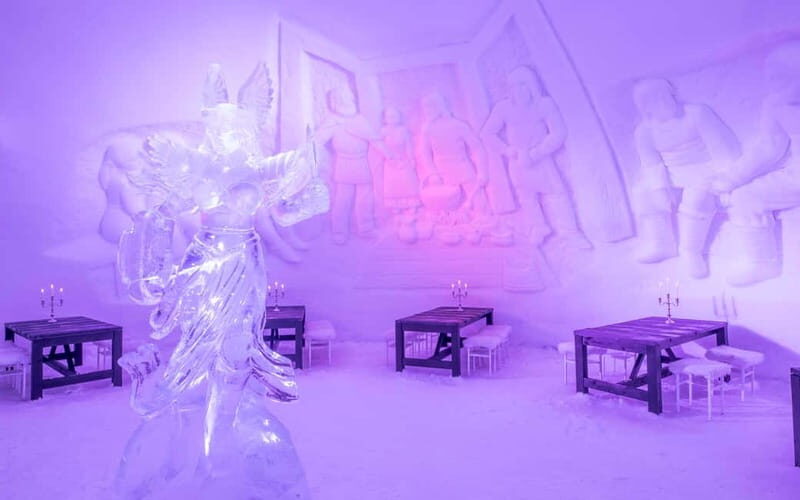 Entrance tickets to Snowman World and Snow Restaurant Dinner - Ice Skating and Ice Tubing: Fun, Not a Fitness Test
