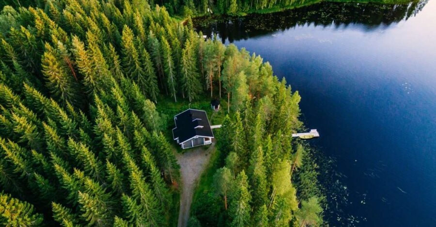 From Rovaniemi: Midnight Sun Forest Lake Float - Rovaniemi Pickup and a Midnight-Sun Forest Walk