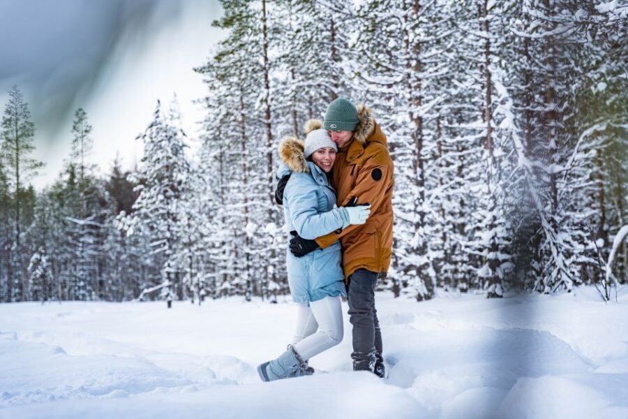 From Rovaniemi: Private Photoshoot in the Lappish Wilderness - The secret stop: forest, water, and snow all in one session