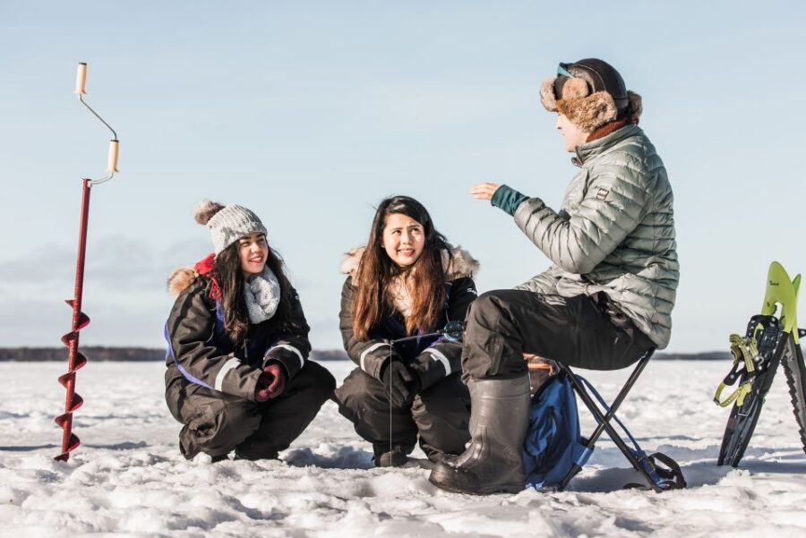 From Rovaniemi: Snowshoeing and Ice Fishing Tour - Snowshoeing on Deep Snow: What the Walk Feels Like