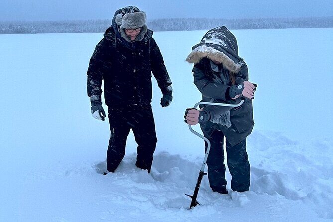 Ice Fishing with Snowmobiles - Snowmobiles Turn Ice Fishing Into a Real Winter Day