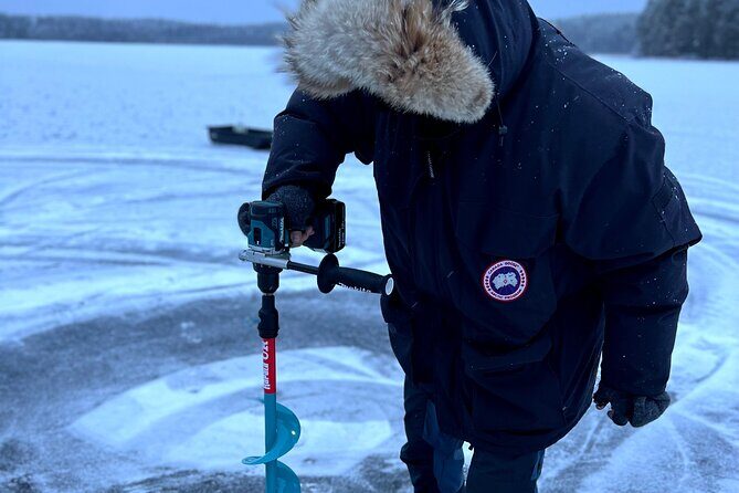 "ICEBREAKER" Ice Fishing VIP Private Tour - A VIP day built around warmth: gear, food, and the frozen-lake ride