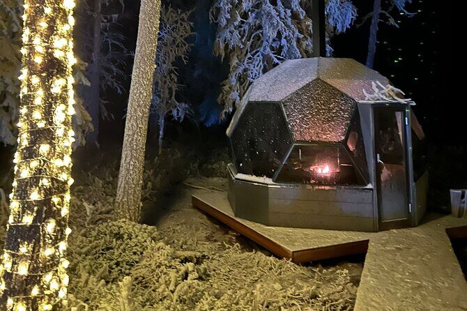 PRIVATE Party dinner in a Glass Igloo Under Northern Lights - Snow Scooters on the Frozen Lake: Adventure After Dinner