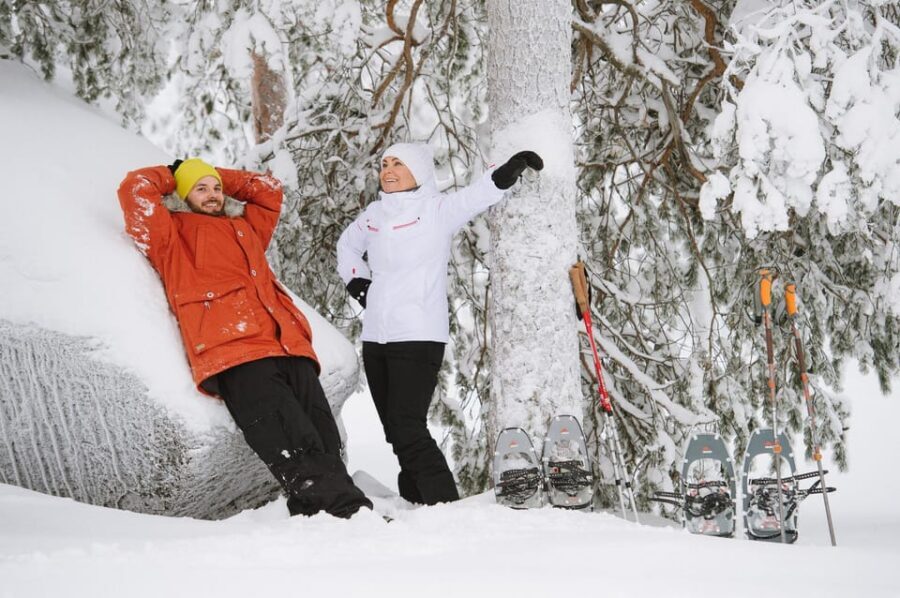 Pyhätunturi: Scenic Snowshoeing Tour in Finnish Lapland - The top-to-down rhythm: second lift ride and an easier return