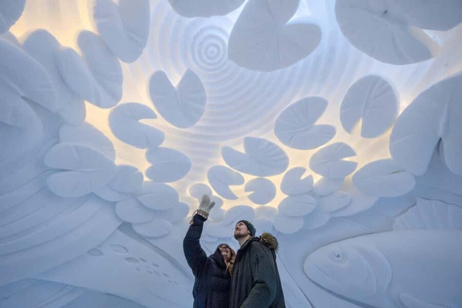 Rovaniemi: Arctic Snow Hotel Tour - First look inside: rooms, Ice Chapel, and the guided walkthrough