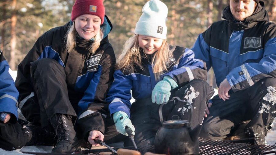 Rovaniemi: Family Snowmobile Safari with Campfire and Snacks - A 2-hour adventure that stays family-friendly