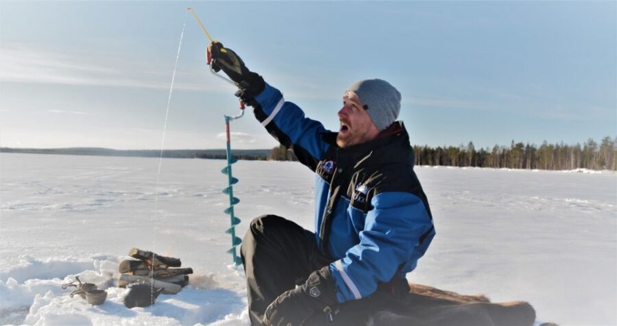 Rovaniemi: Ice-Fishing like a Finn - Fishing for perch and learning the rhythm of waiting