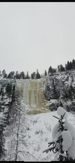 Rovaniemi: Korouoma Frozen Waterfalls Hike & Hot BBQ Lunch - The canyon hike: frozen waterfalls, boots, and the reality of winter footing