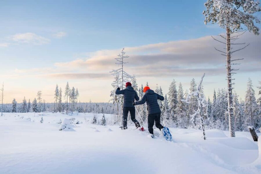 Rovaniemi: Snowshoe Wilderness Adventure - Campsite Stop in a Teepee: Warm Break and a Built-In Photo Reset