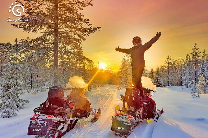 Snowmobile Safari into Arctic Wilderness - Rovaniemi Pickup and Sunny Safari Check-In: Make Cold Weather Easier